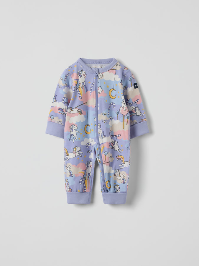 Pyjamasoverall enhörningar