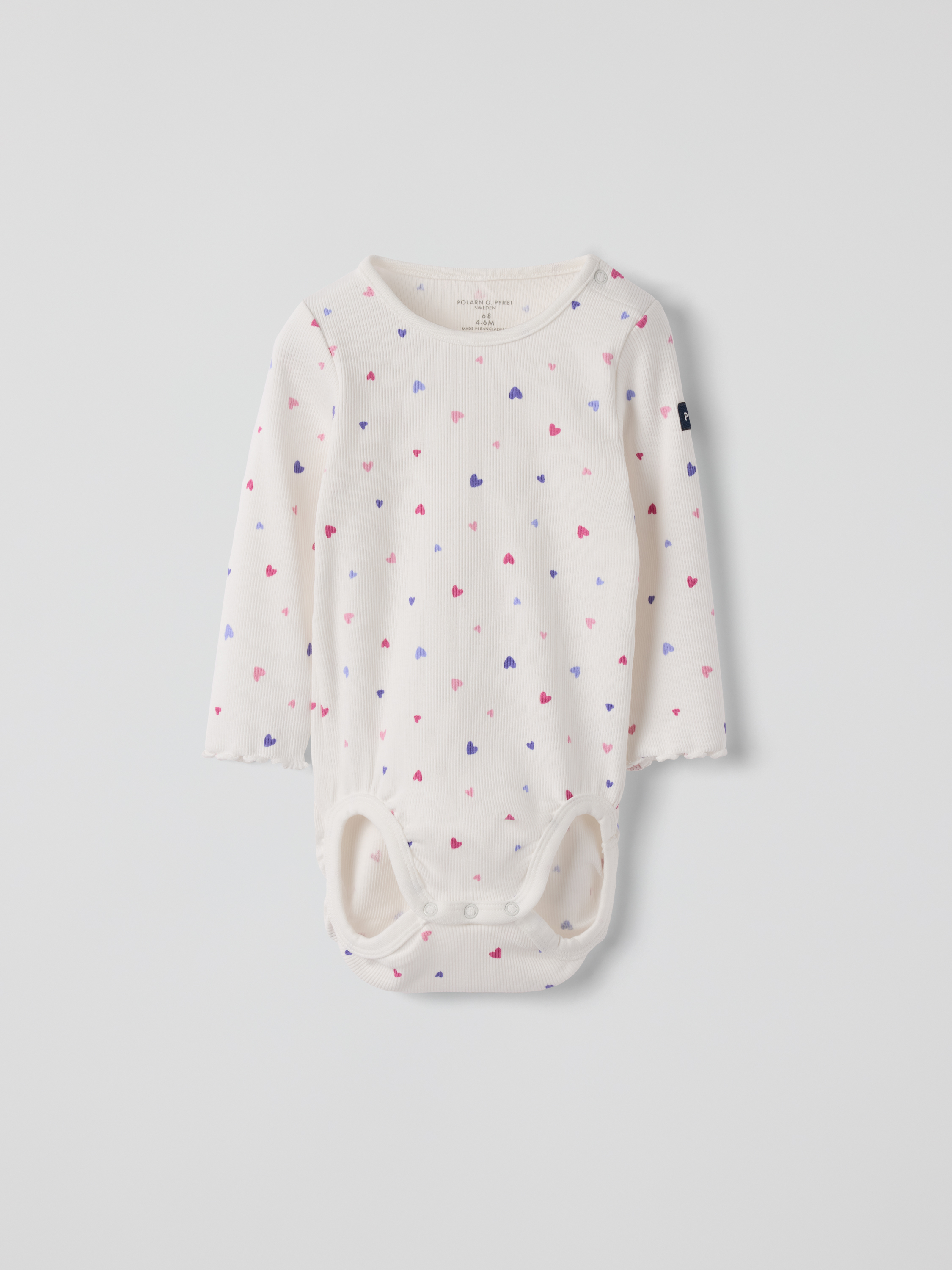 Ribbad body hjärtan | barnklader - klader - bodys | BabyMode