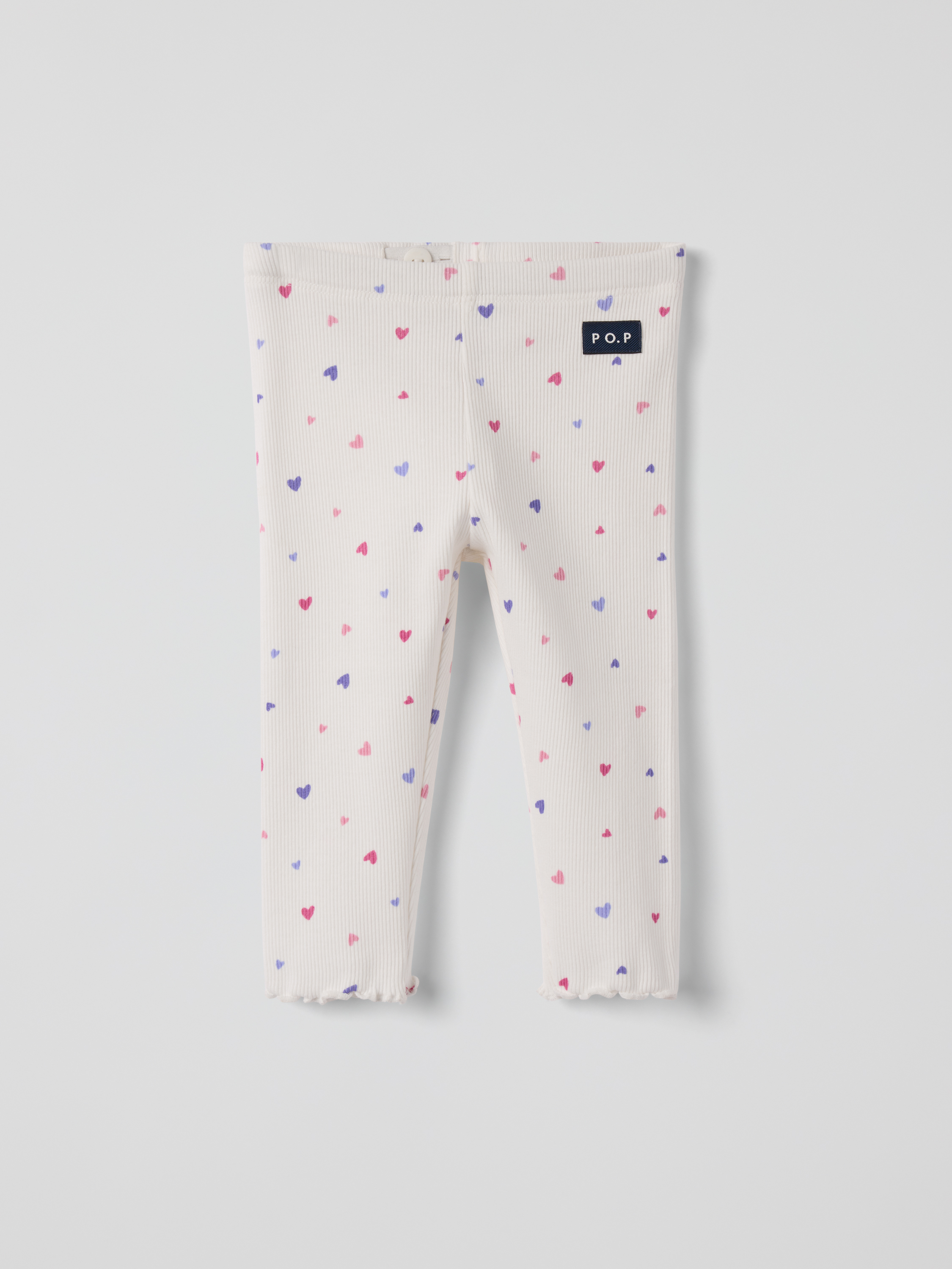 Ribbade leggings hjärtan | barnklader - klader - underdelar - leggings | BabyMode