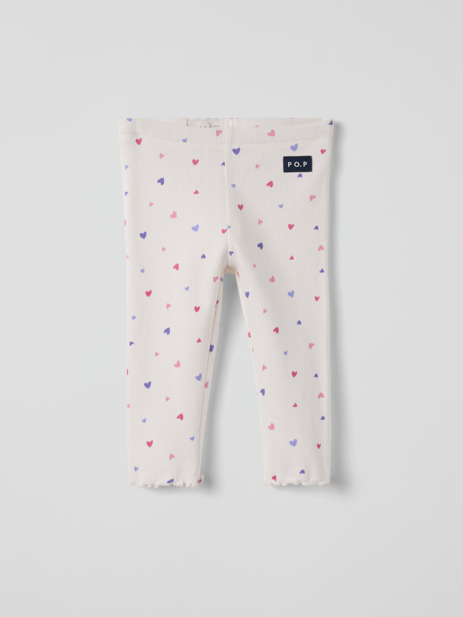 Ribbade leggings hjärtan