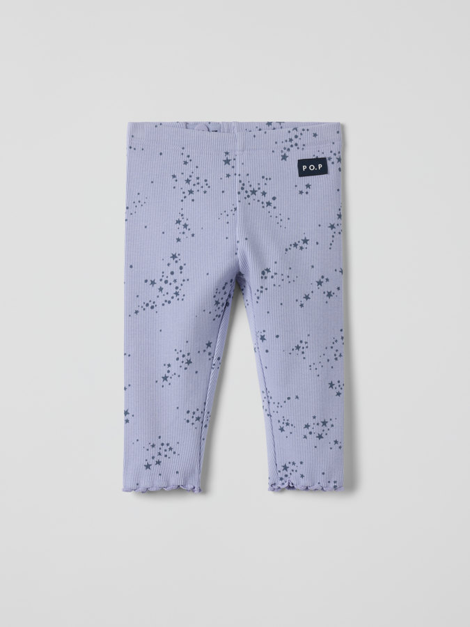 Ribbade leggings stjärnor Ribbade leggings stjärnor