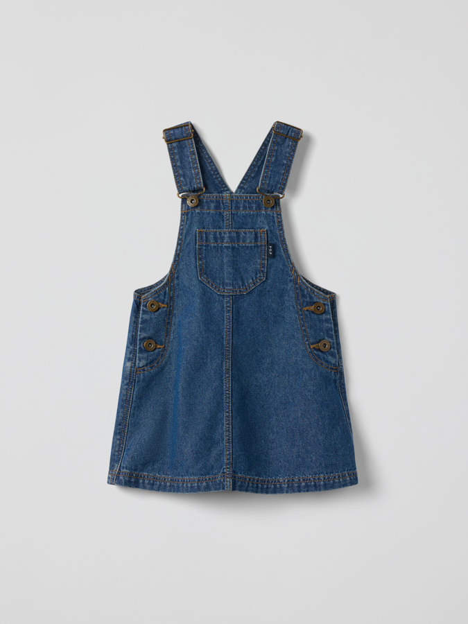 Hängselkjol denim