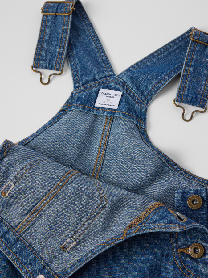 Hängselkjol denim