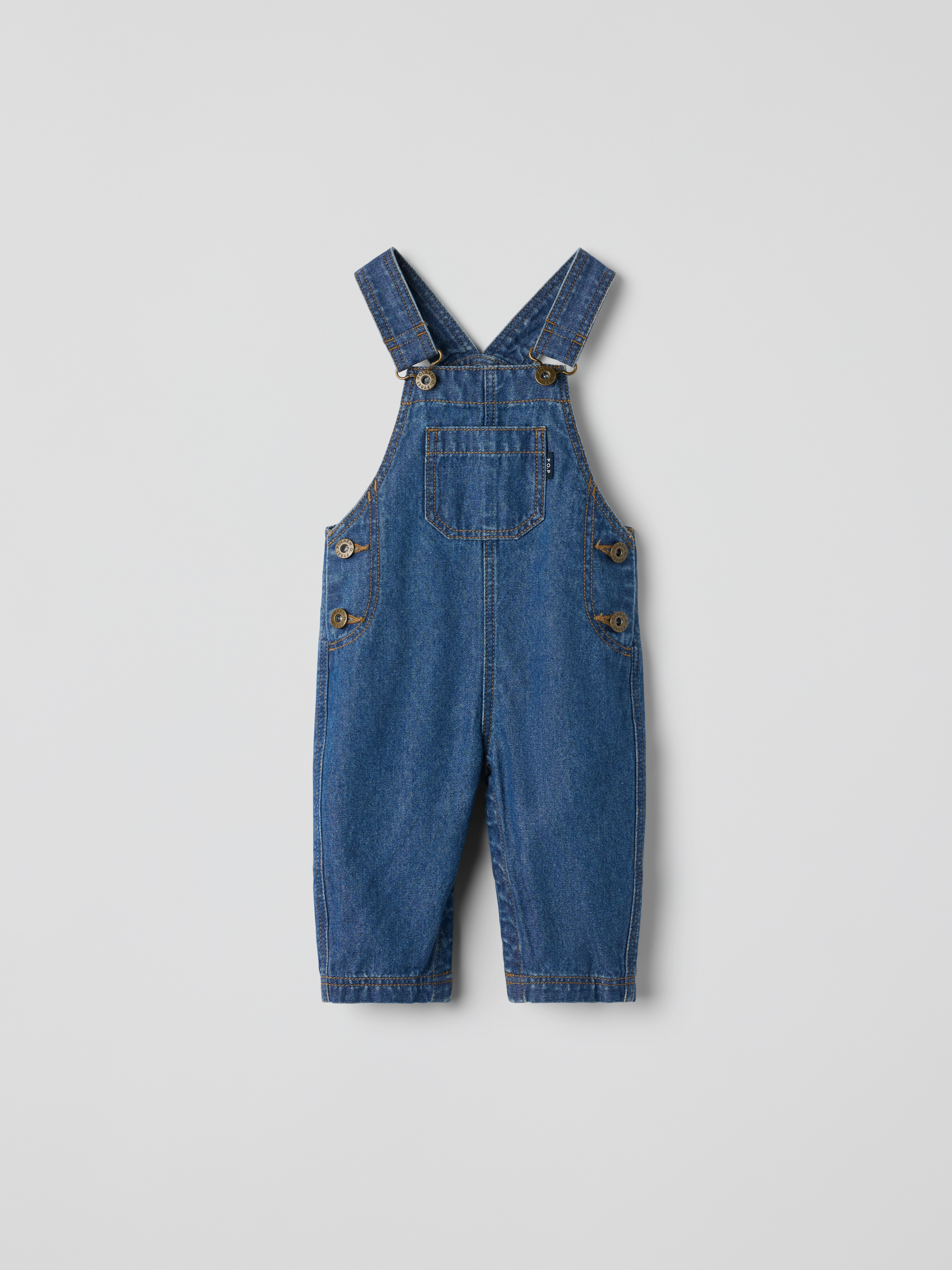 Hängselbyxa denim | barnklader - klader - underdelar - jeans | BabyMode