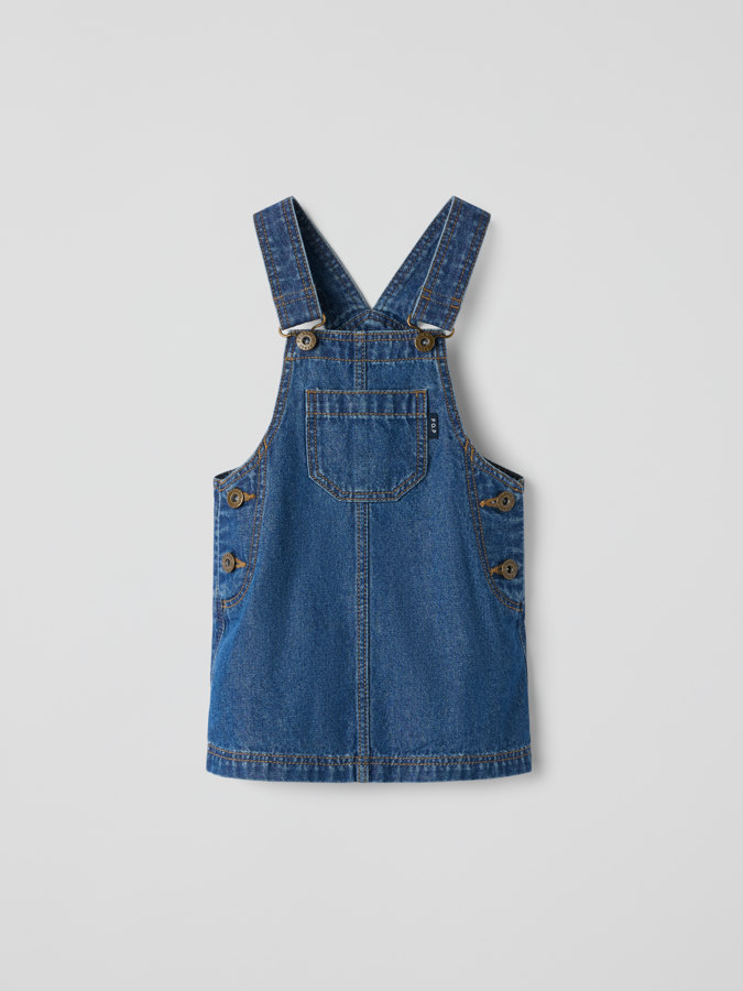 Hängselkjol denim