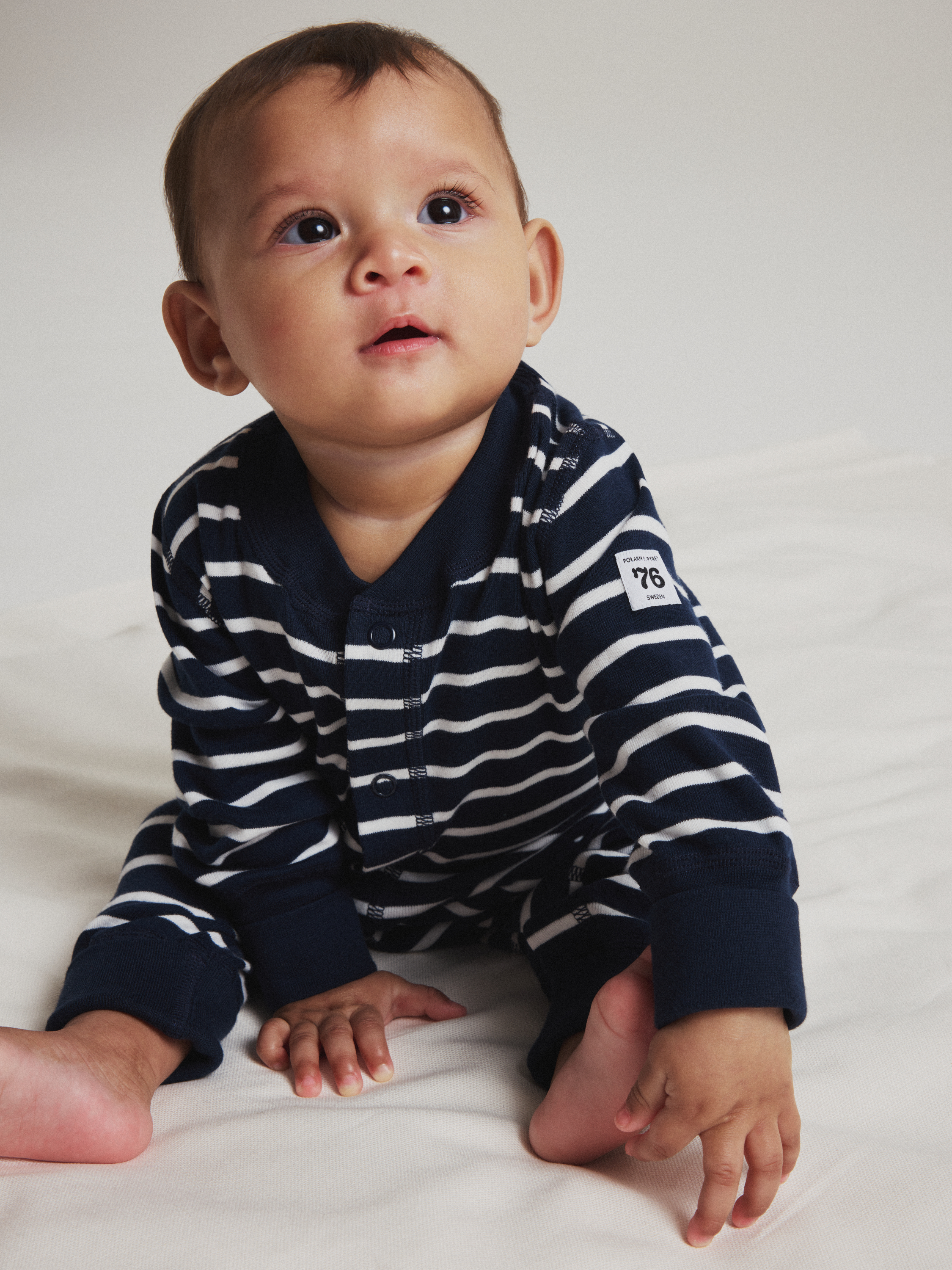 Trikåoverall randig | barnklader - klader - sparkdrakt-overall | BabyMode