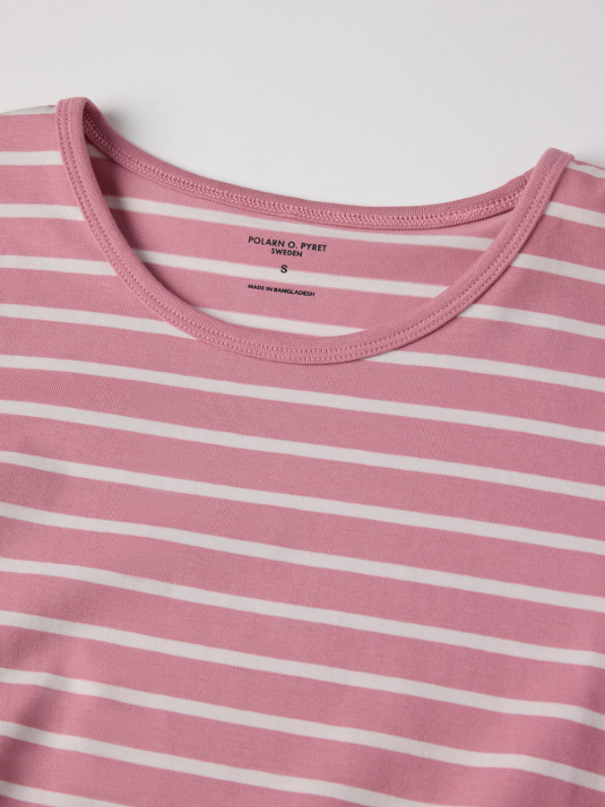 Kortärmat vuxen nattlinne randigt Kortärmat vuxen nattlinne randigt