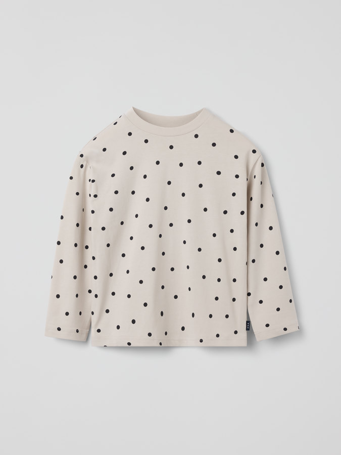 Långärmad t-shirt prickig
