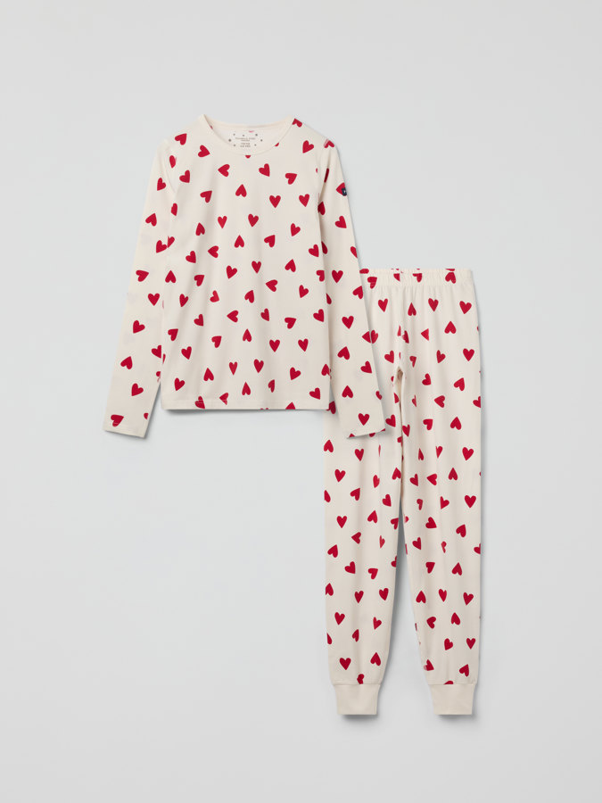 Vuxen pyjamas hjärtan