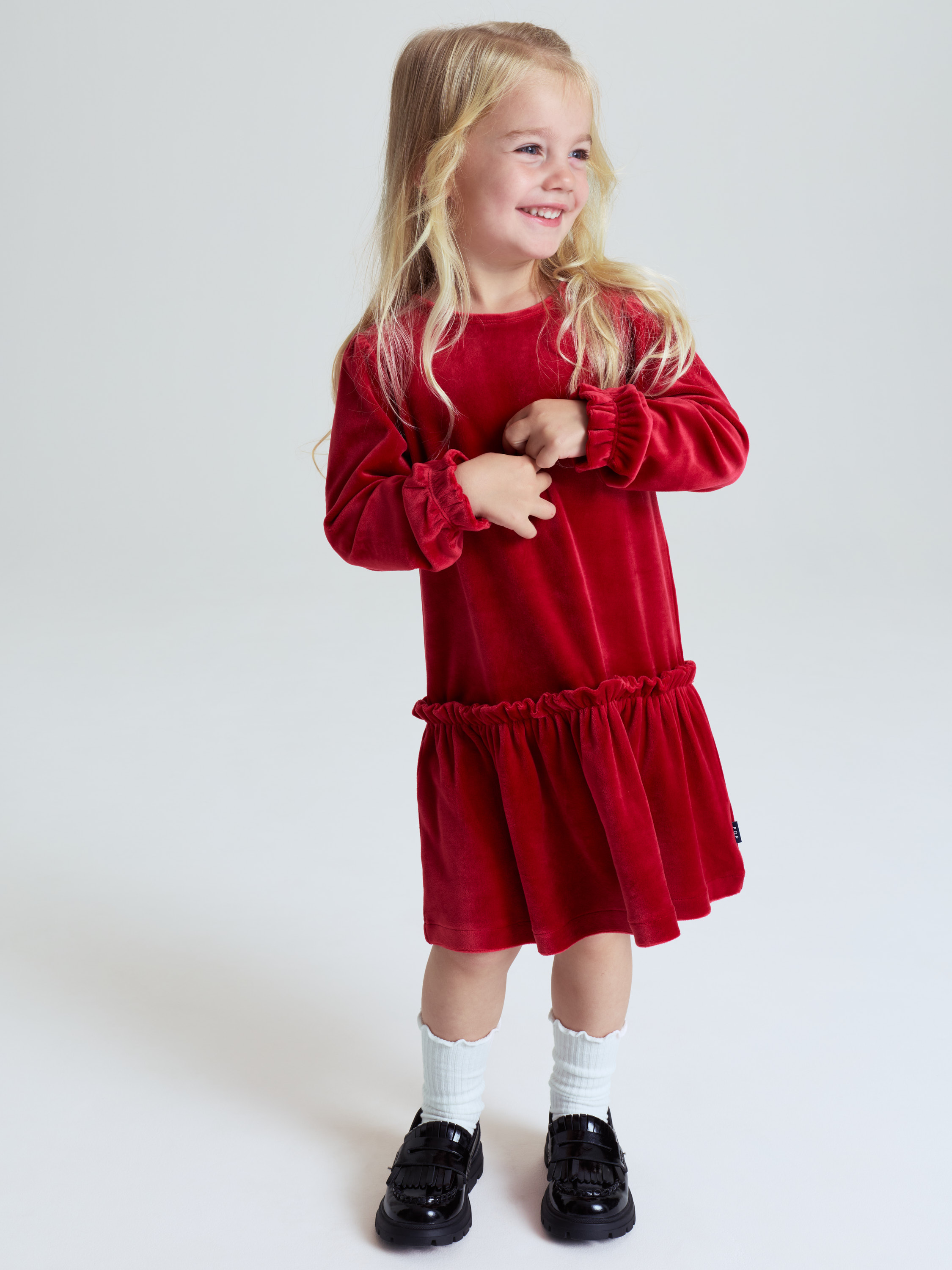 Klänning velour | barnklader - klader - klanningar | BabyMode