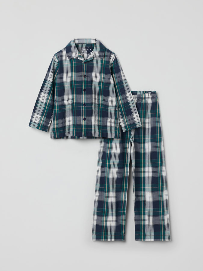 Tvådelad pyjamas rutig