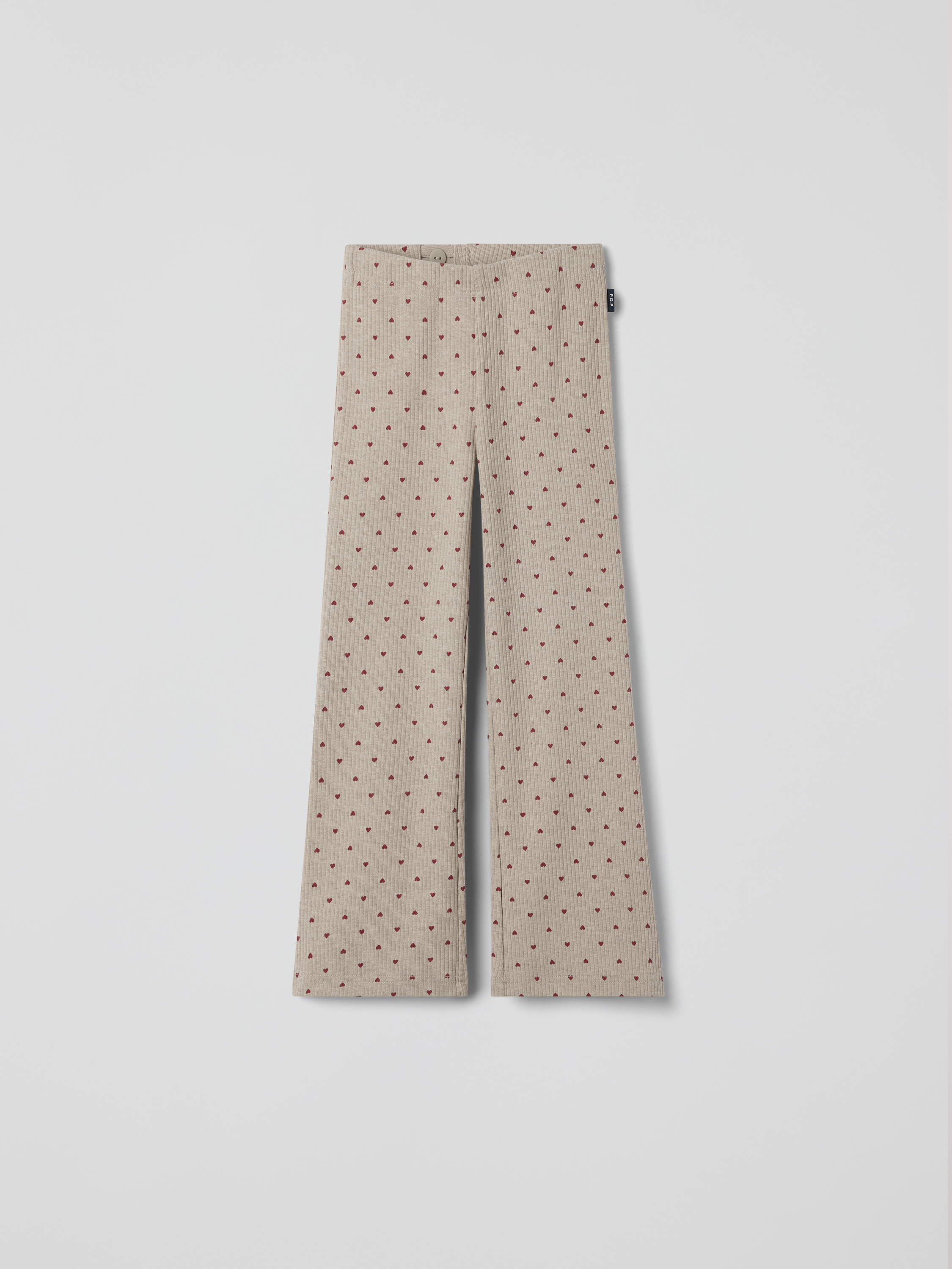 Leggings med utsvängda ben hjärtan | barnklader - klader - underdelar - leggings | BabyMode