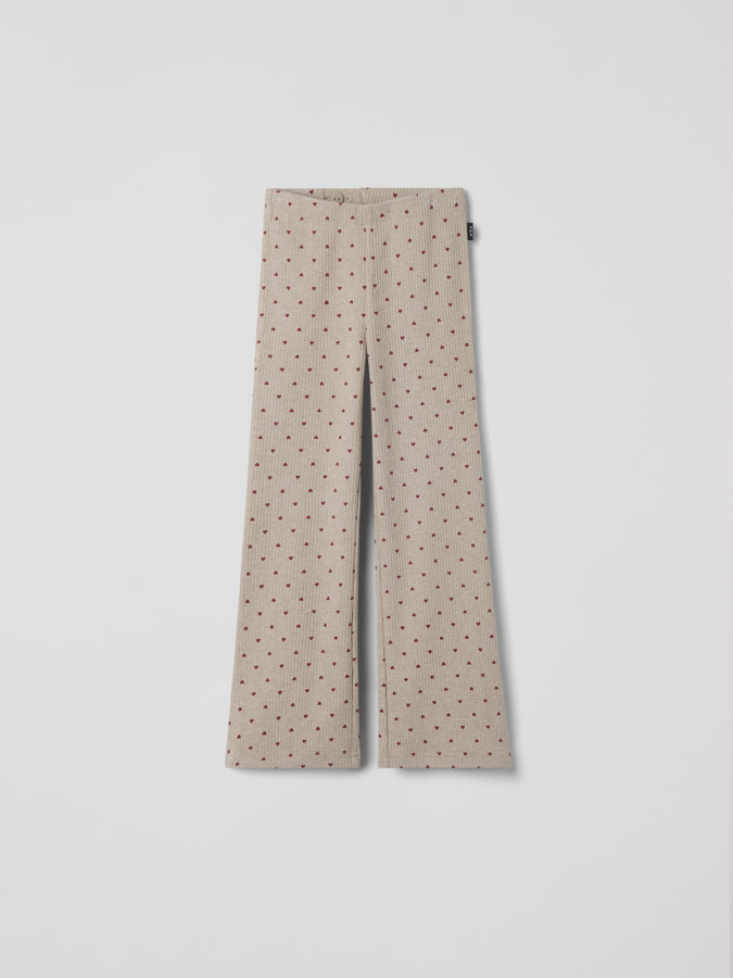 Leggings med utsvängda ben hjärtan