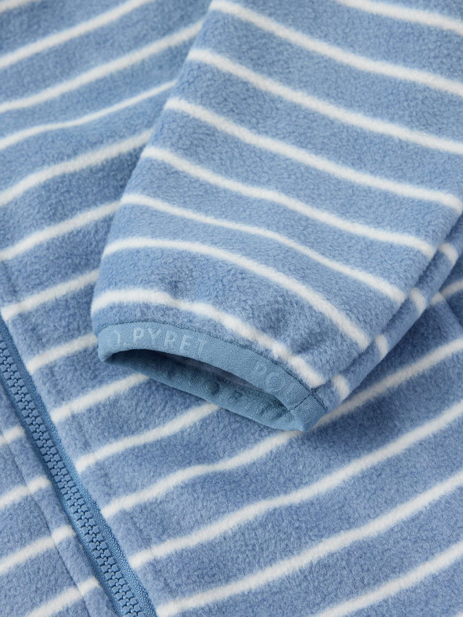 Fleecejacka med fickor randig