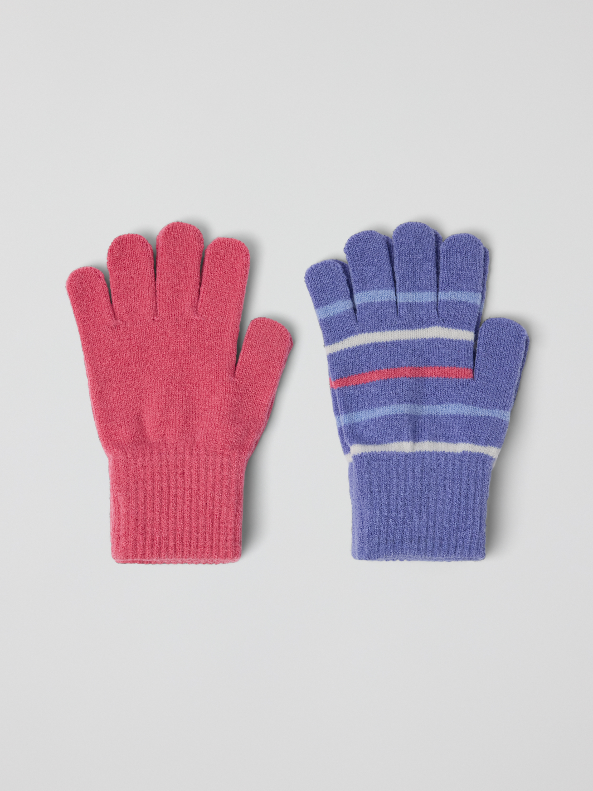 2-pack stickade fingervantar | barnklader - accessoarer - vantar | BabyMode