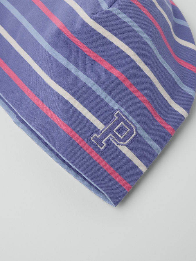 Trikåmössa P-applikation randig Trikåmössa P-applikation randig