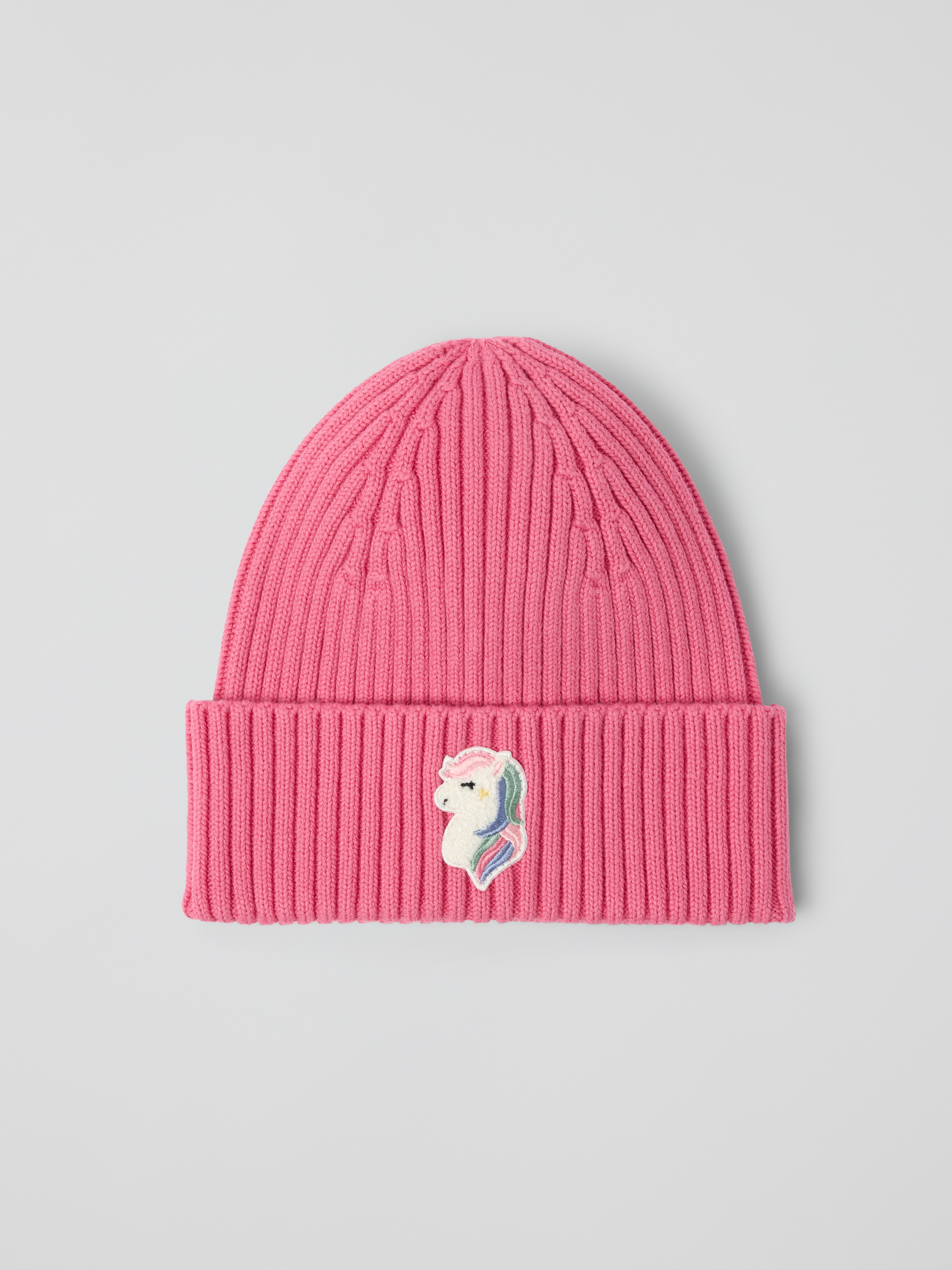 Ribbstickad mössa med applikation | barnklader - accessoarer - mossor | BabyMode