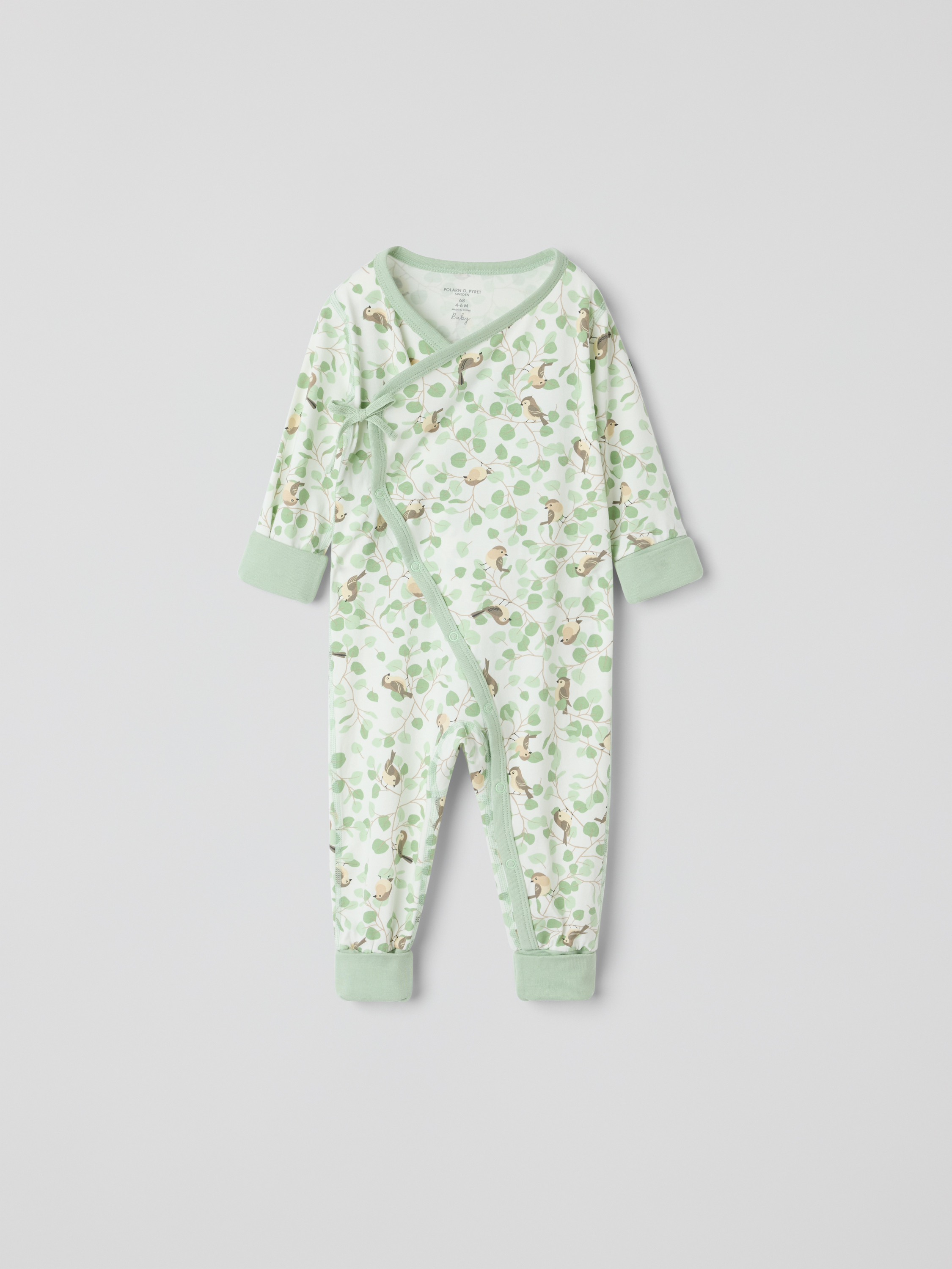 Omlottoverall fåglar | barnklader - klader - sparkdrakt-overall | BabyMode