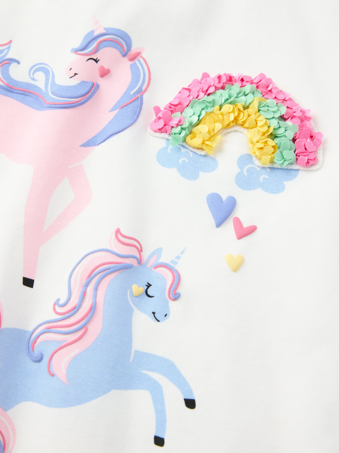 Långärmad t-shirt enhörning