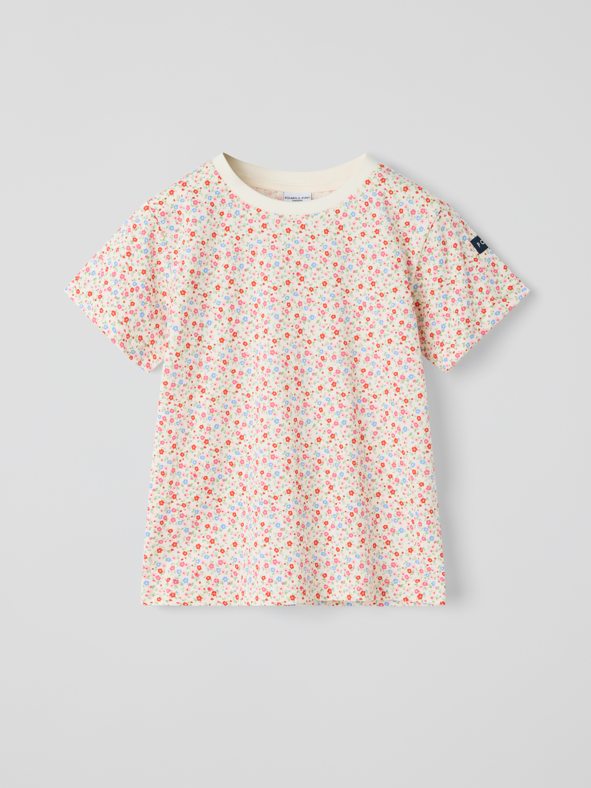 T-shirt blommig - Rosa