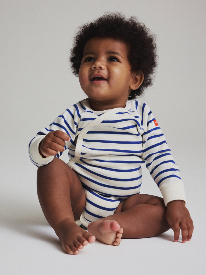 Förlängningsbar omlottbody randig Förlängningsbar omlottbody randig