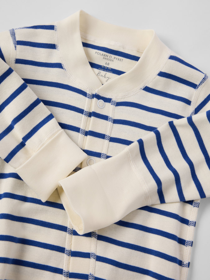 Trikåoverall randig