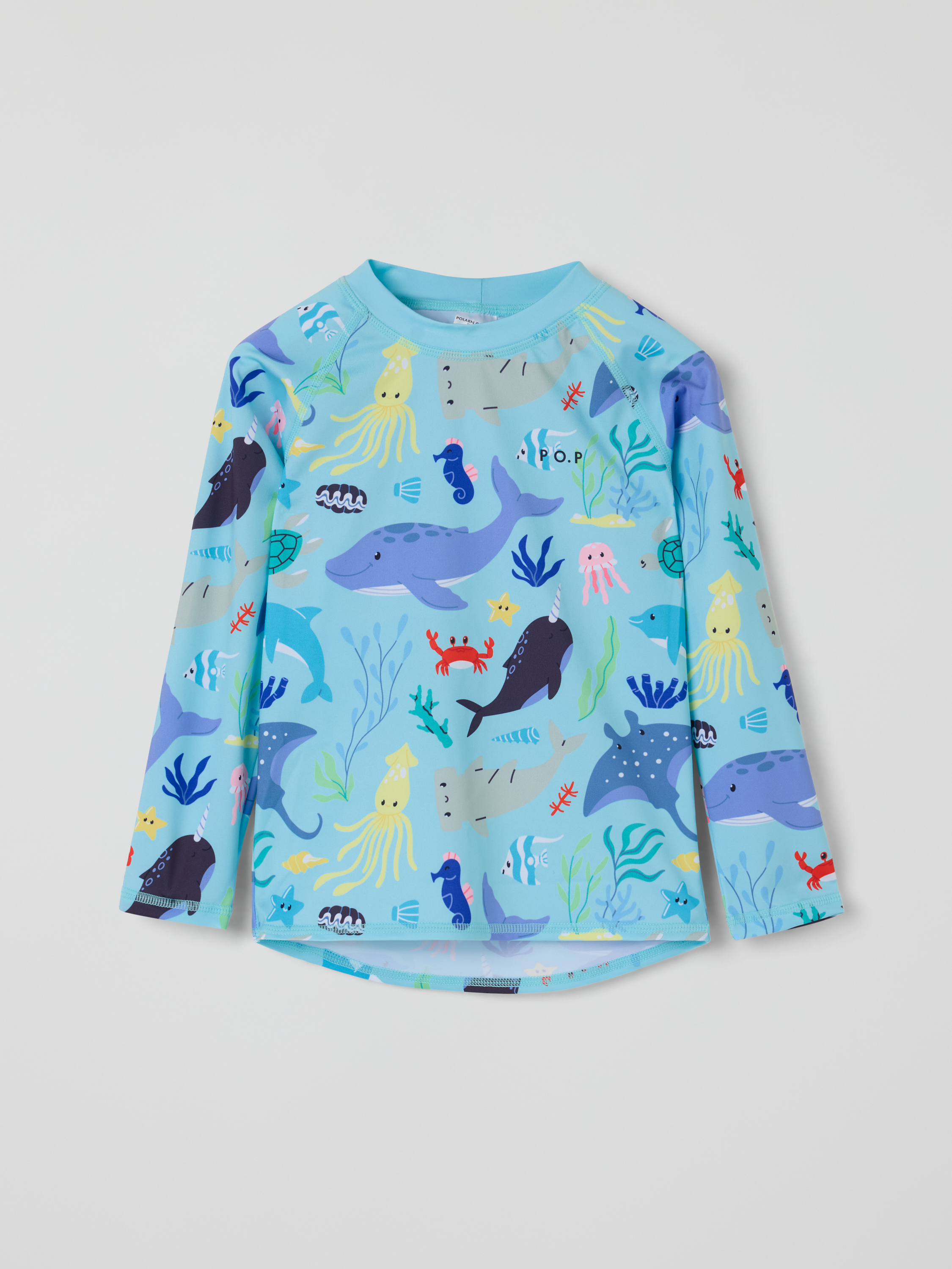 Långärmad UV-tröja undervattensdjur | barnklader - badklader-uv-klader - uv-klader | BabyMode