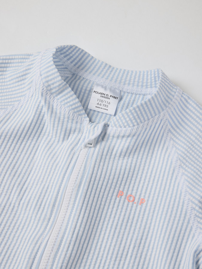 UV-tröja med dragkedja randig