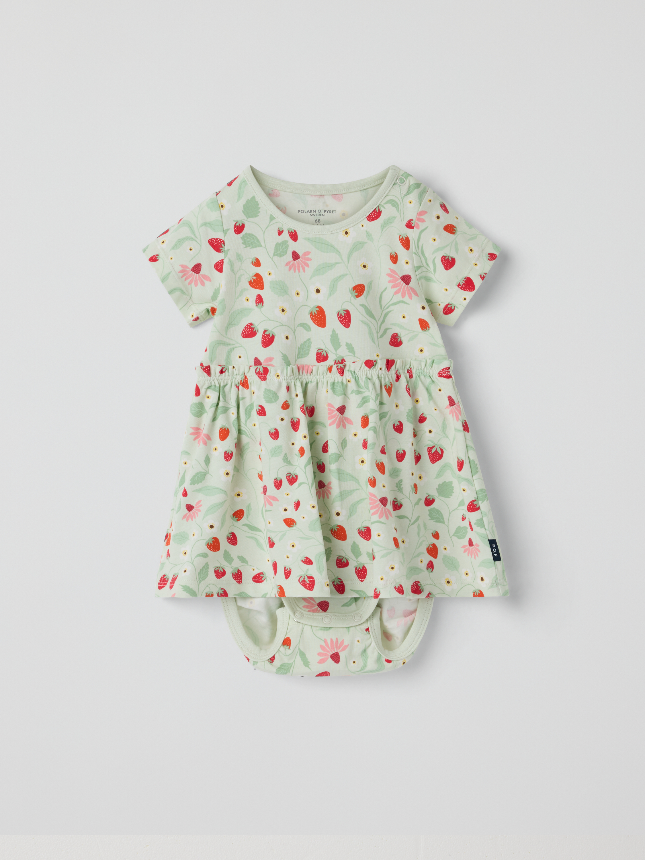 Klänningsbody jordgubbar | barnklader - klader - bodys | BabyMode