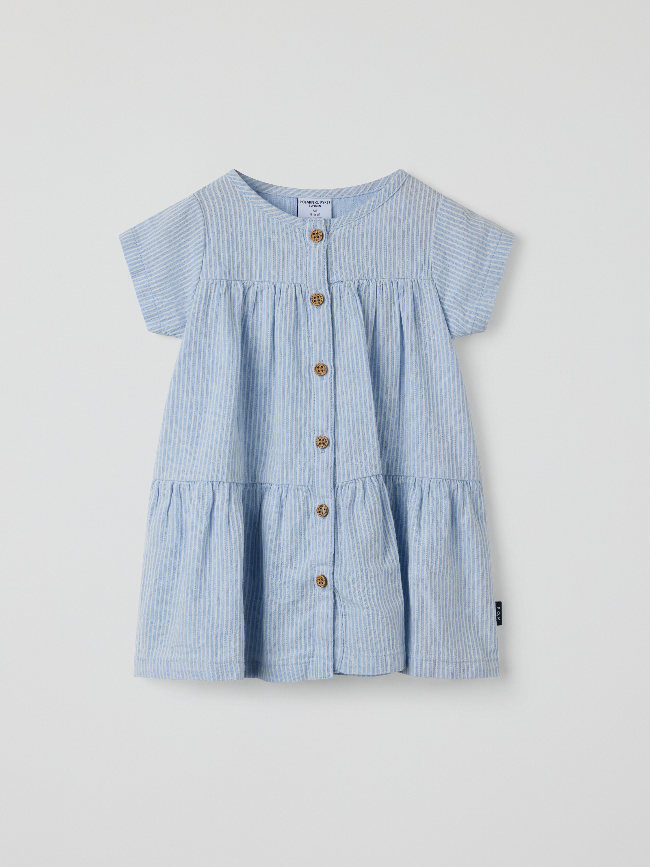 Kortärmad klänning randig | barnklader - klader - klanningar | BabyMode