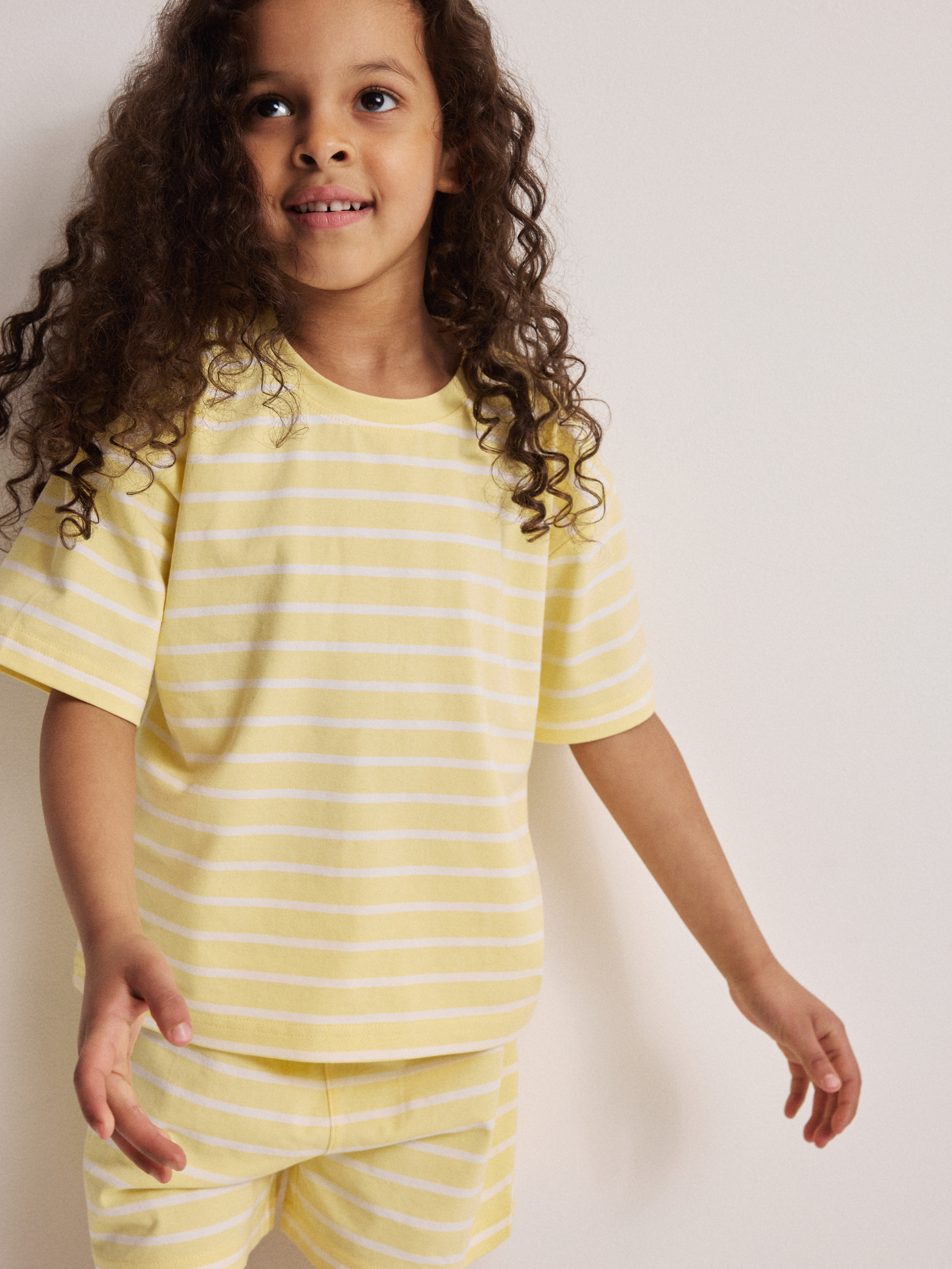 Kortärmad pyjamas randig | barnklader - pyjamas-nattlinnen - pyjamas | BabyMode