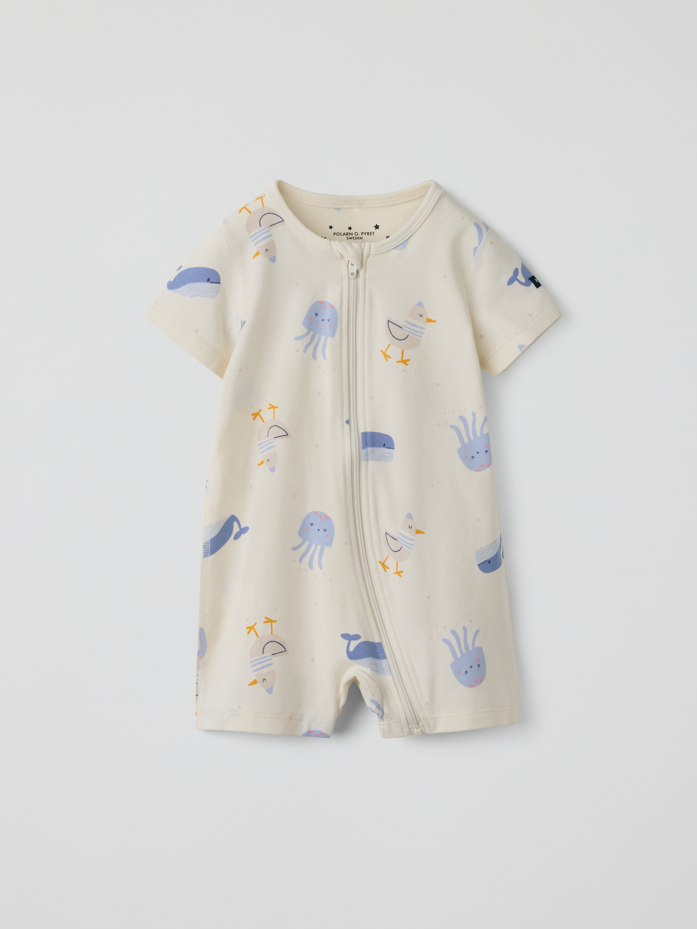 Kortärmad pyjamasoverall fiskar | barnklader - pyjamas-nattlinnen - pyjamas | BabyMode