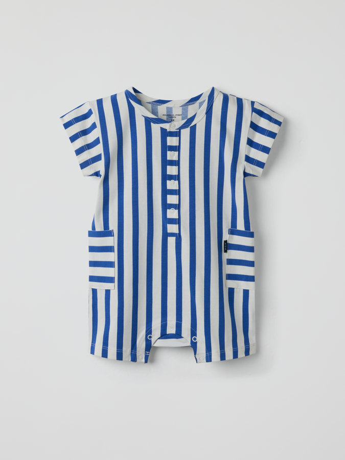 Kortärmad jumpsuit randig Kortärmad jumpsuit randig