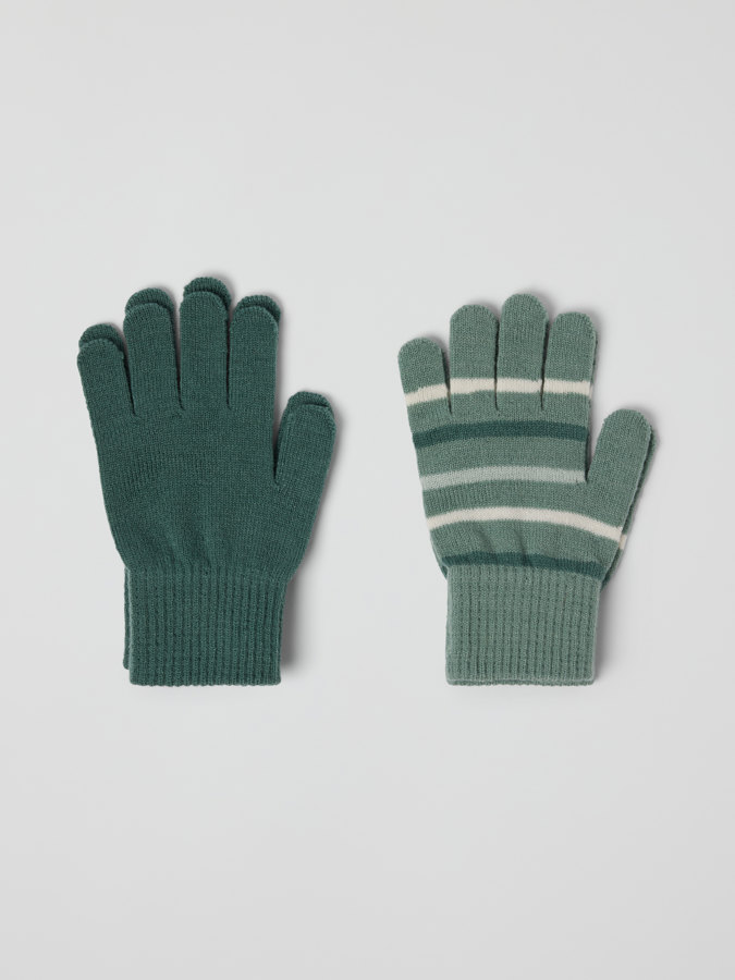Stickade fingervantar 2-pack Stickade fingervantar 2-pack