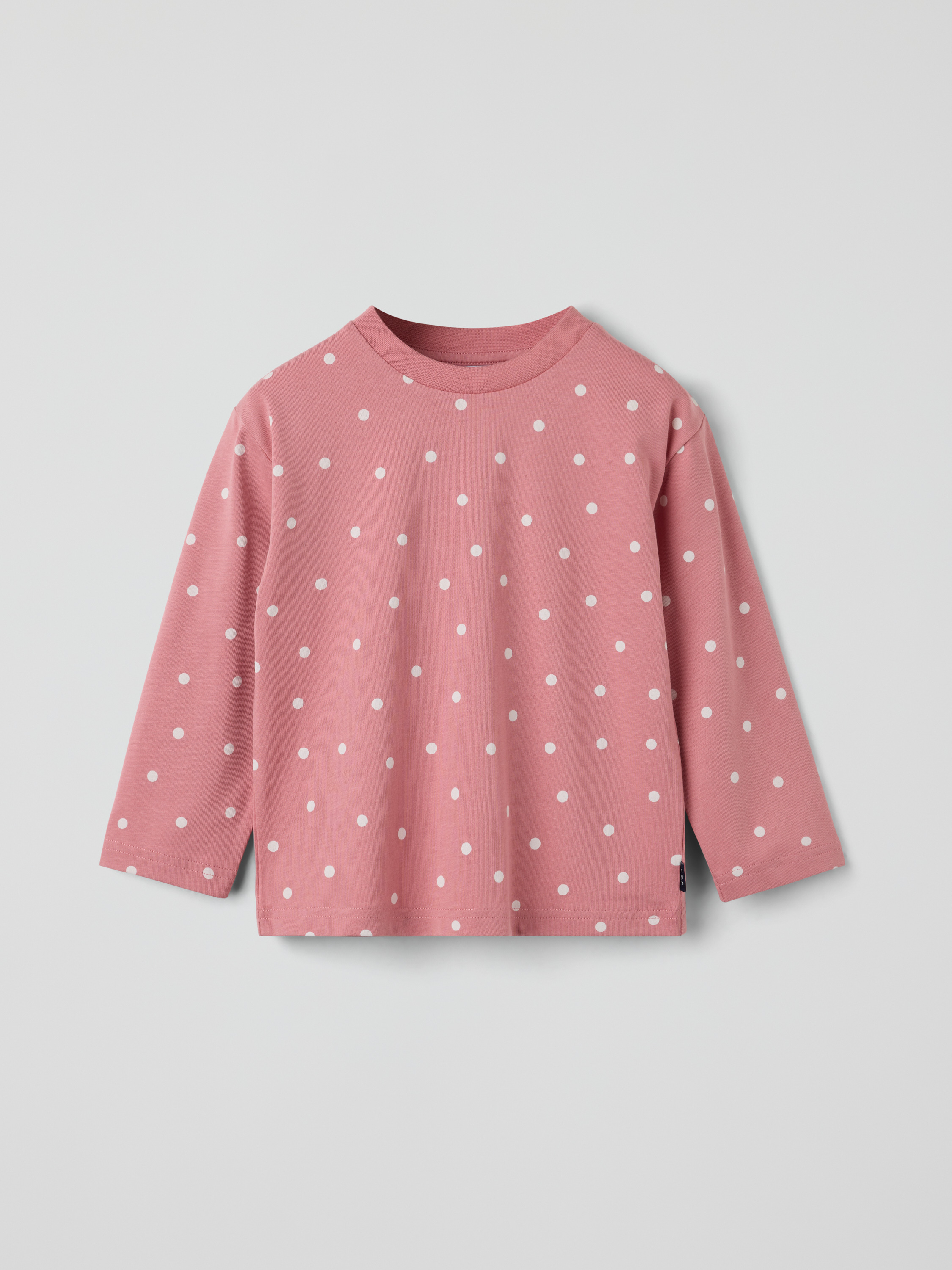 Långärmad t-shirt prickig