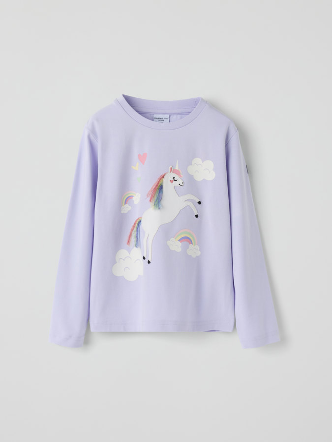 Långärmad t-shirt enhörning