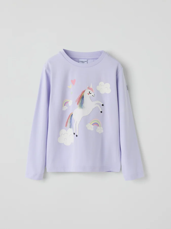 LÅNGÄRMAD T-SHIRT ENHÖRNING