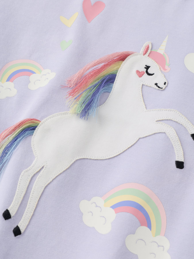 Långärmad t-shirt enhörning