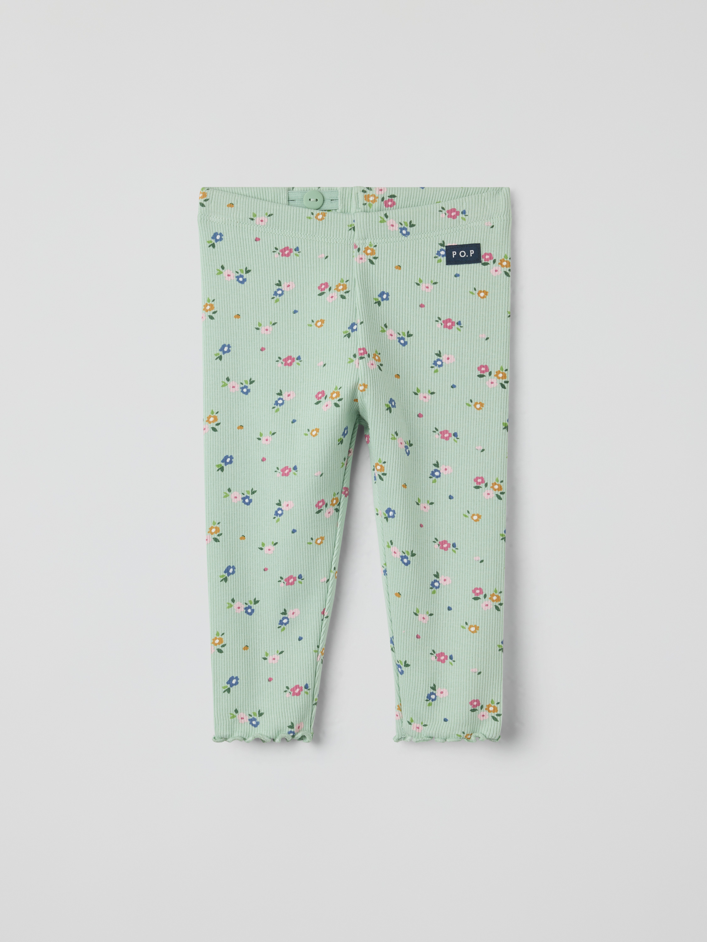 Leggings baby blommiga | barnklader - klader - underdelar - leggings | BabyMode