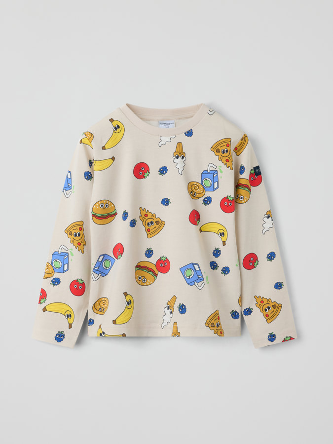 Långärmad t-shirt heltryckt