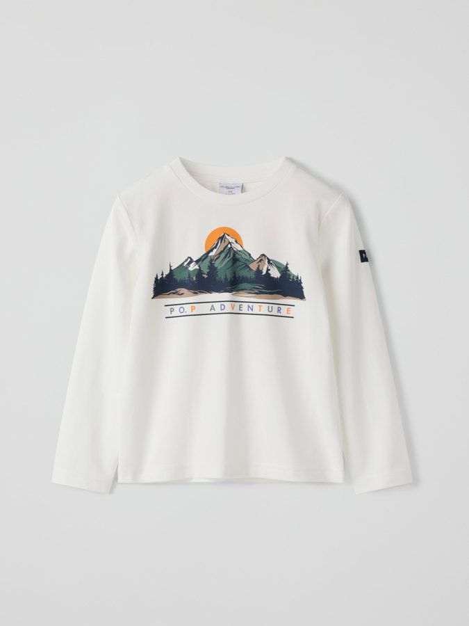 Långärmad t-shirt printad