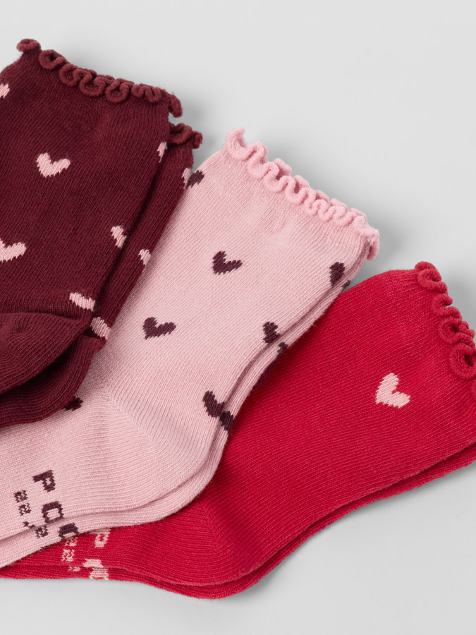 3-pack strumpor hjärtan