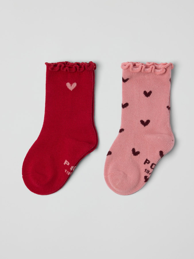 2-pack baby strumpor hjärtan 2-pack baby strumpor hjärtan