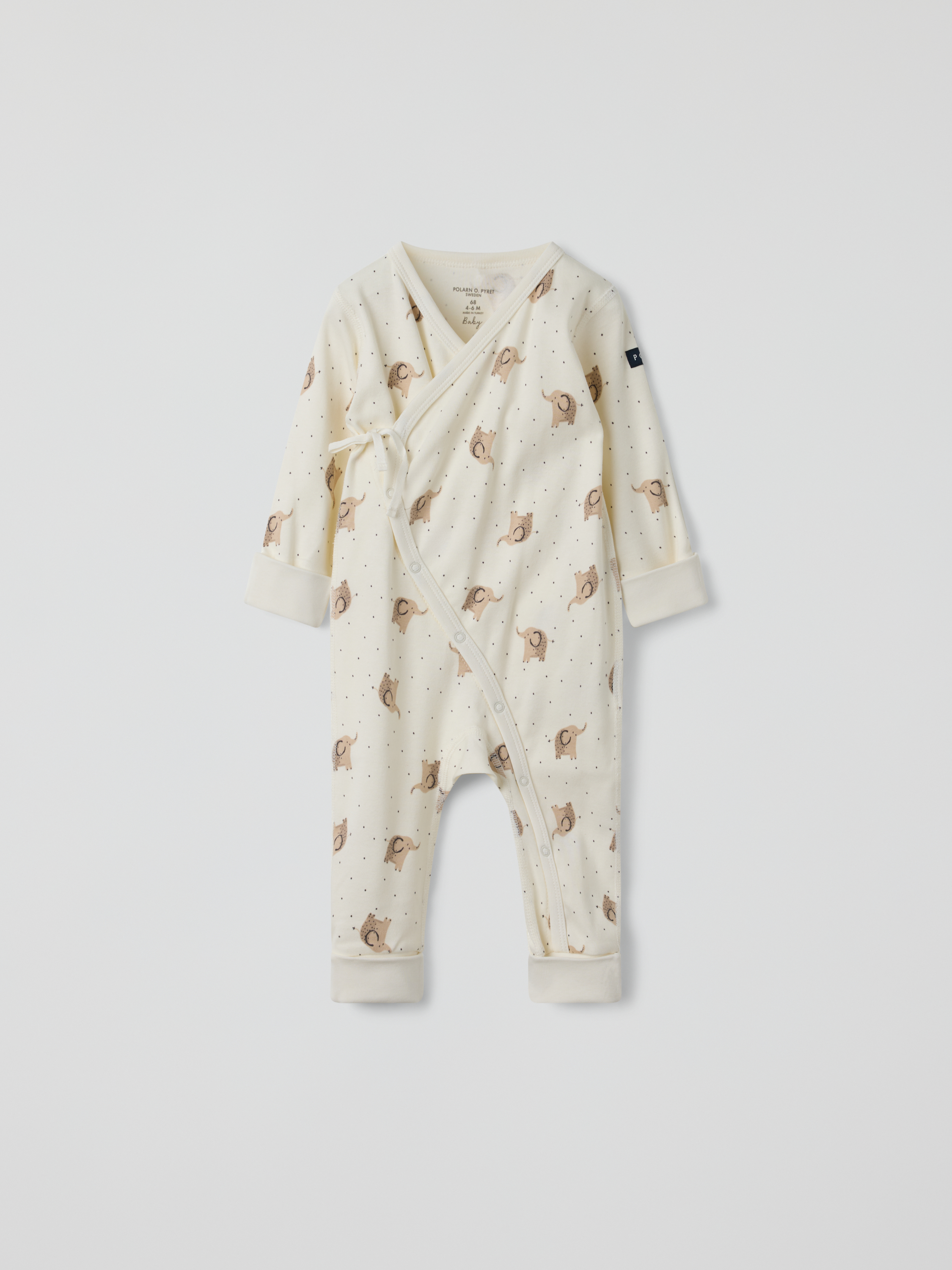 Omlottoverall elefanter | barnklader - klader - sparkdrakt-overall | BabyMode