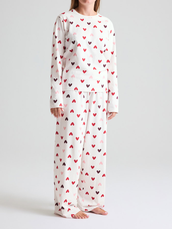 Pyjamas vuxen hjärtan