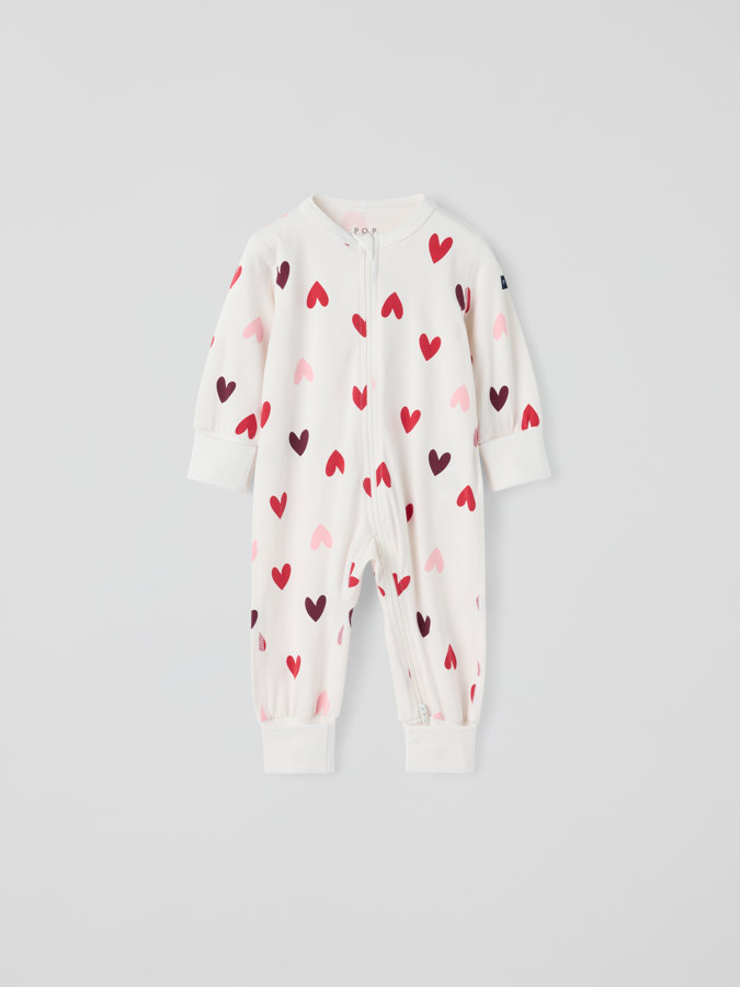 Pyjamasoverall hjärtan