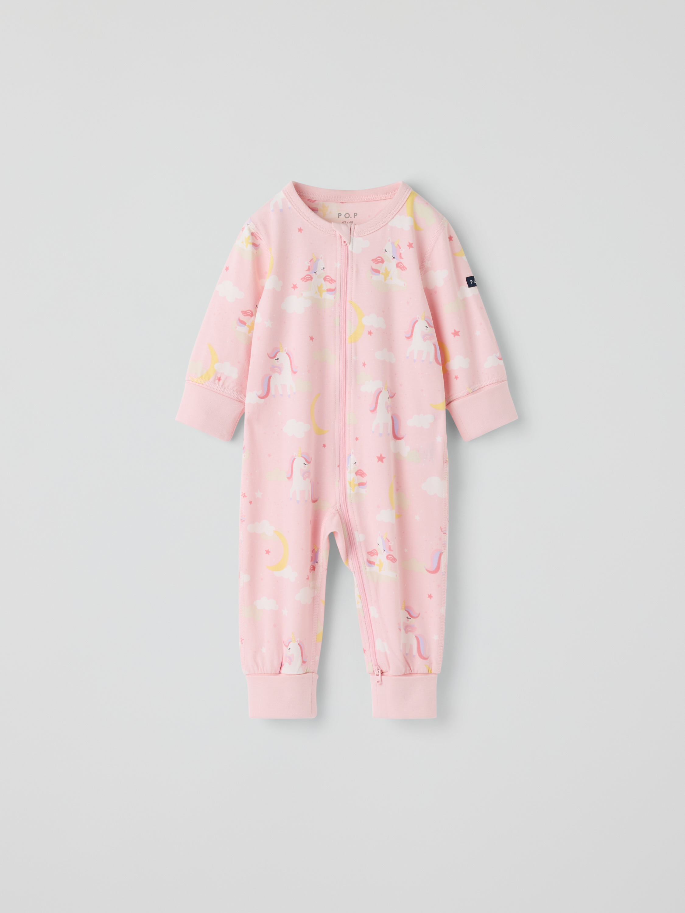 Pyjamasoverall enhörningar | barnklader - pyjamas-nattlinnen - pyjamas | BabyMode
