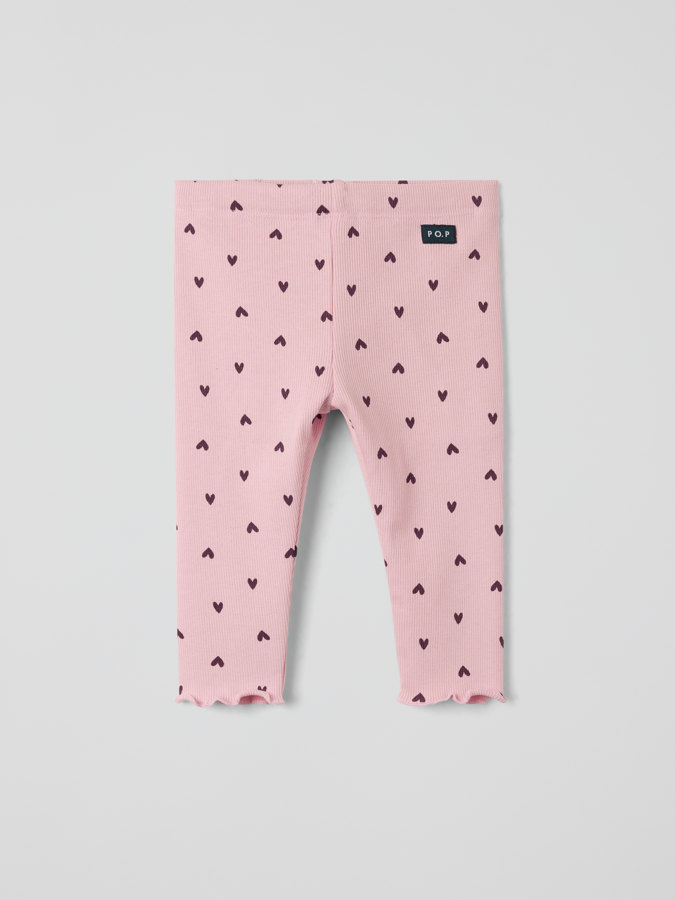 Ribbade leggings hjärtan Ribbade leggings hjärtan