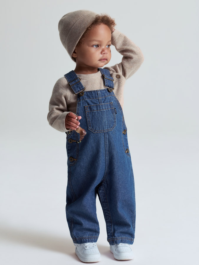 Hängselbyxa denim