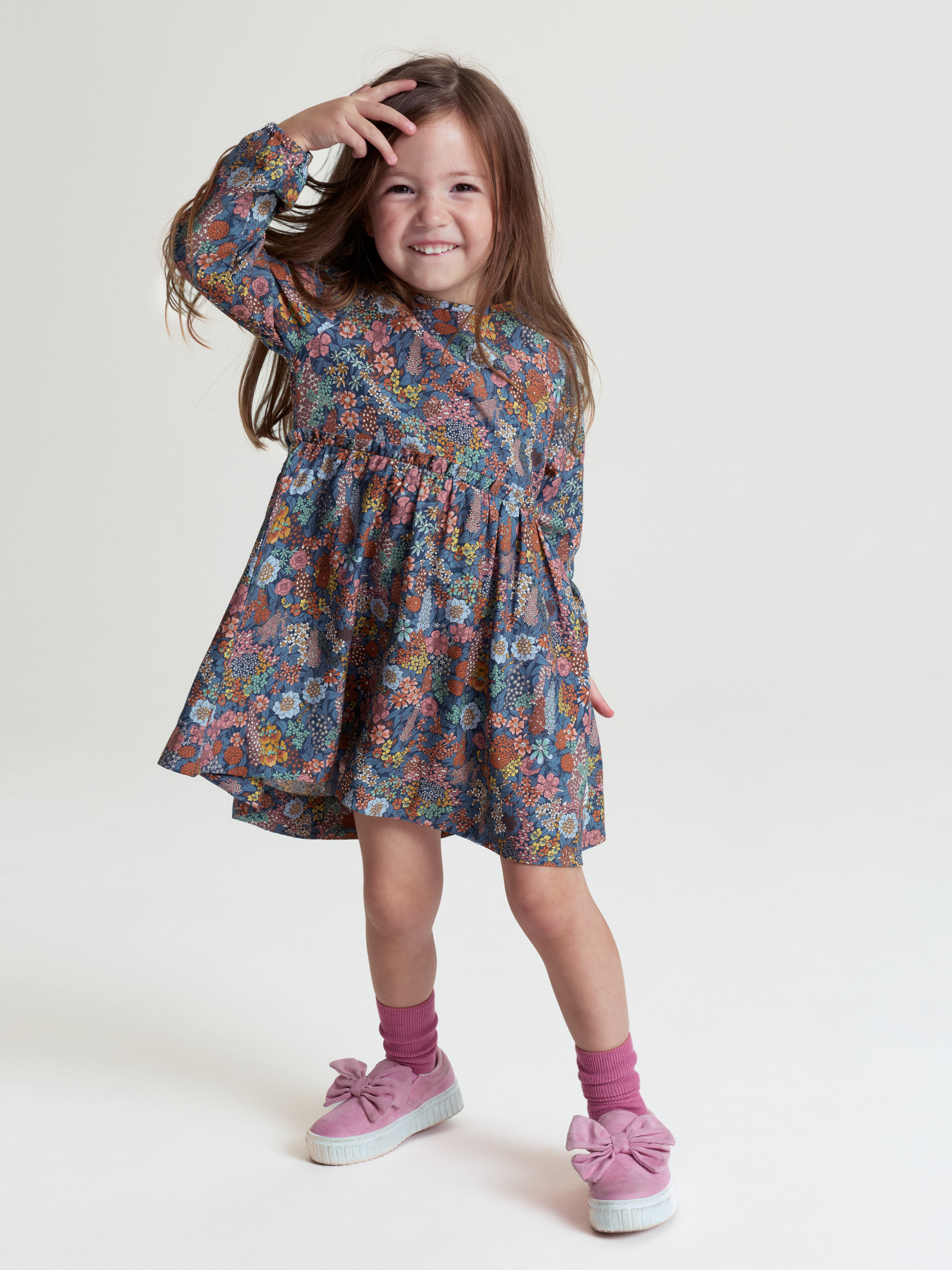 Långärmad klänning LIBERTY | barnklader - klader - klanningar | BabyMode
